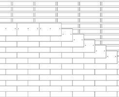 Pose horizontale à recouvrement double