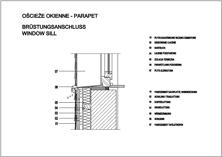 Ościeże okienne - parapet