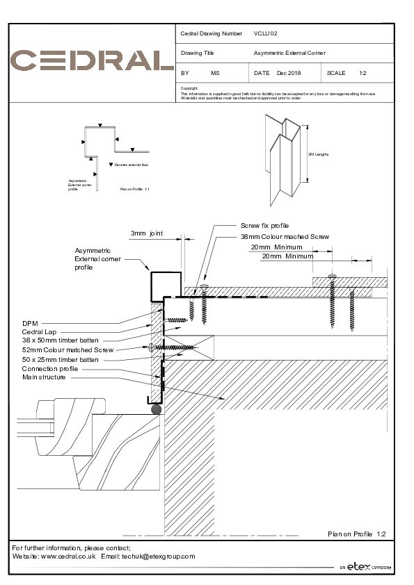 Cedral Lap Vertical Undulated Asymmetric External Corner