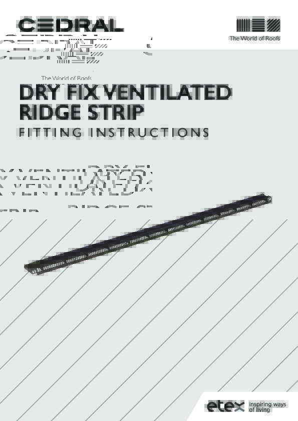 Fixing Sheet - Dry Fix Ventilated Ridge Strip