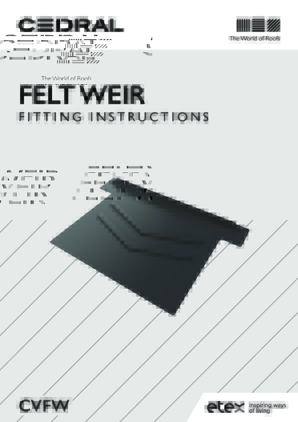 Fixing Sheet - Felt Weir