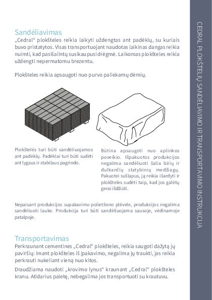 Plokštelių sandėliavimas ir transportavimas