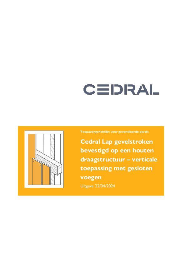 Cedral Click - Verticaal bevestigd op hout