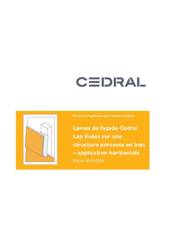 Cedral Lap (sur bois) - horizontale