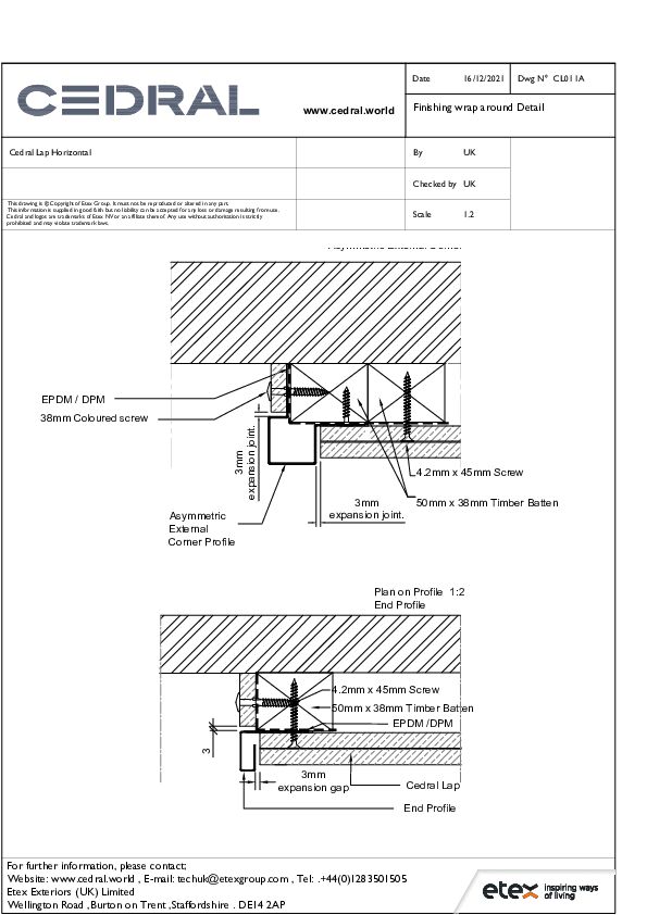 Cedral Lap Finishing Wrap Around Detail - Horizontal