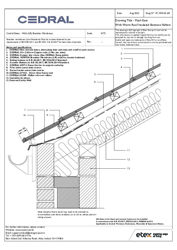 Cedral Slates - With (LR) Breather Membrane