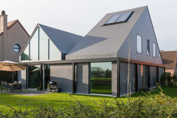 Eengezinswoning met leien in Wemmel, België