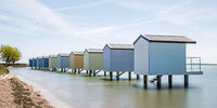 Cabanas sobre o oceano em Maldon, Essex