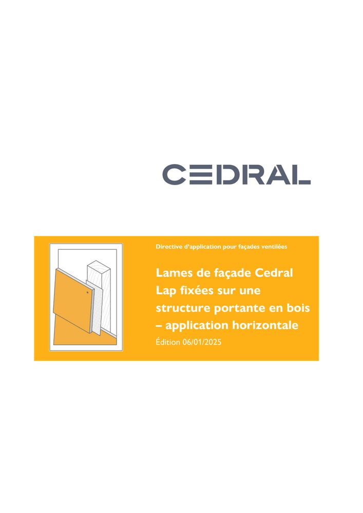 Cedral Lap (sur bois) - horizontale