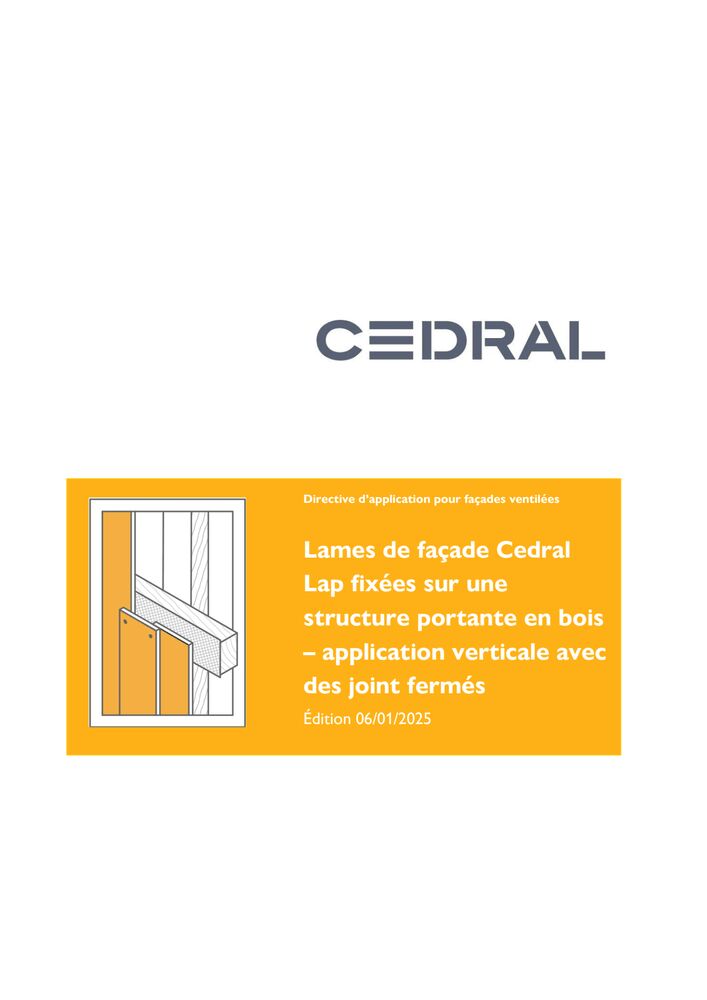 Cedral Lap (sur bois) - verticale