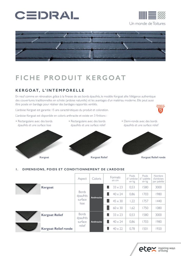 Fiche produit Cedral Kergoat